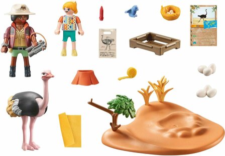 71296 PLAYMOBIL Wiltopia Op bezoek bij papa struisvogel