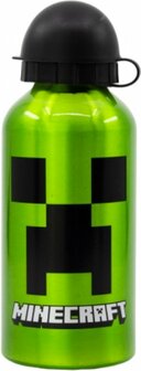 07347 Minecraft Aluminium Drinkbeker/ drinkfles Groen 400 ml 