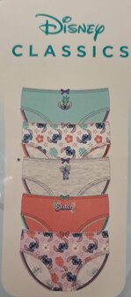 09580 Disney Stitch Meisjes Slips &nbsp;5 stuks Maat 122-128