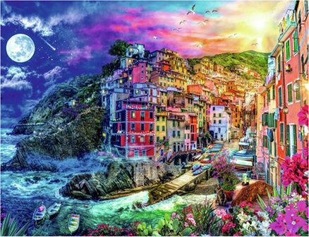 008033 Ravensburger Puzzel Colorful Cinque Terre 2000 stukjes