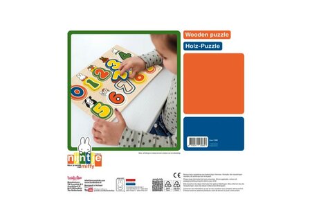 70858 Nijntje Houten Cijferpuzzel   
