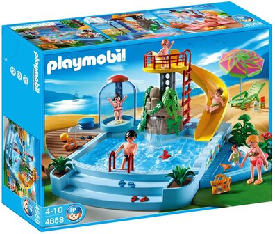 4858 PLAYMOBIL Family Fun Openluchtwaterbad met glijbaan