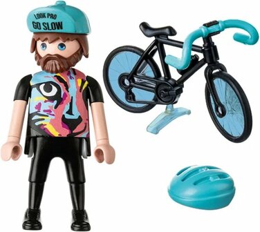 71478 PLAYMOBIL Special Plus Wielrenner Paul met fiets en helm.