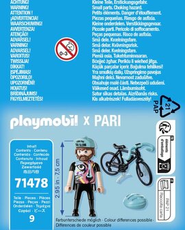 71478 PLAYMOBIL Special Plus Wielrenner Paul met fiets en helm.