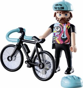 71478 PLAYMOBIL Special Plus Wielrenner Paul met fiets en helm.