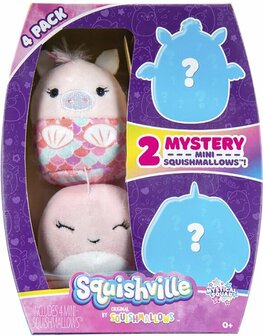 94532 Squishville Squishmallow 4-Pack 5cm figuren assorti