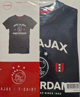 90894 Ajax T-shirt  Maat 104/110 Donkerblauw