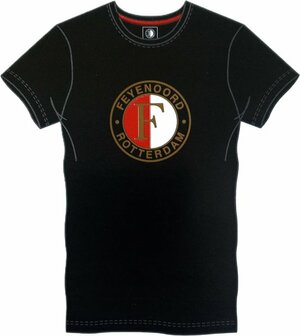 90948 Feyenoord T-shirt  Maat 104-110 Zwart