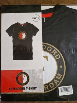 90948 Feyenoord T-shirt  Maat 104-110 Zwart