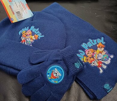 37878 Paw Patrol Chase Winterset Blauw 4-delig