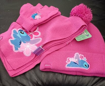 37861 Disney Stitch Winterset Roze 4-delig