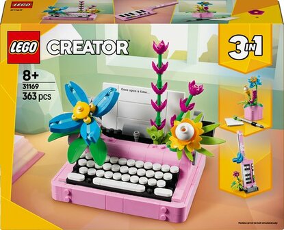 31169 LEGO Creator 3in1 Typemachine met bloemen