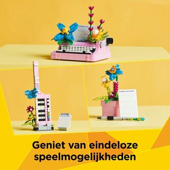 31169 LEGO Creator 3in1 Typemachine met bloemen
