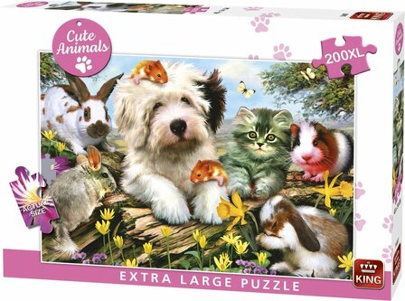 56007 KING Puzzel Cute Animals Honden 200XL stukjes