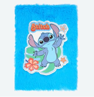 27770 Disney Stitch Pluche Notitieboek A5 Licht Blauw