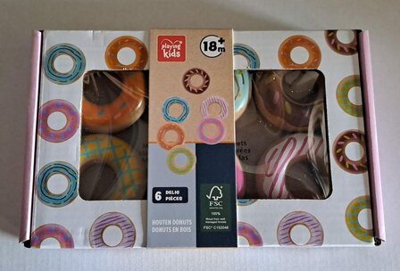 23061 Playing Kids Houten Donuts 6 stuks