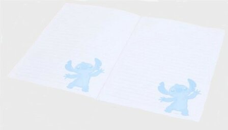 27800 Disney Stitch Pluche Notitieboek A5 Licht Roze Hart
