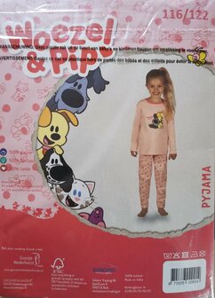 29914 Woezel en Pip Pyjama Maat 116-122 Roze