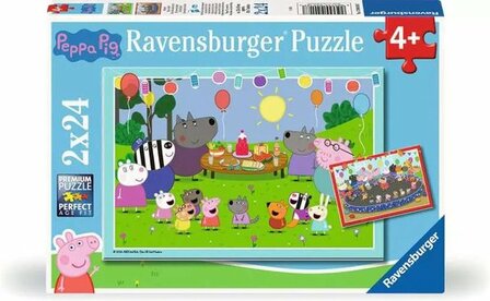 040187 Ravensburger Puzzel Peppa Pig 2x24 stukjes
