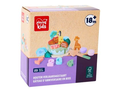 23269 Playing Kids Houten Jungle Verjaardagstaart