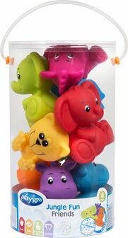 84176 Playgro Geschenkset Kadoset badspeeltjes Jungle dieren  8st