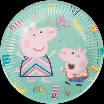 55376 Peppa Pig Papieren Bordjes 19,5 centimeter  10 stuks