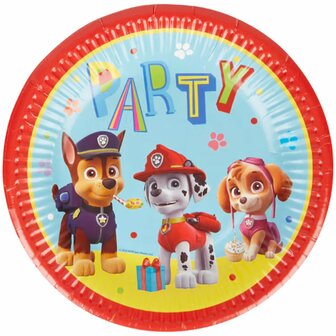55369 Paw Patrol Papieren Bordjes 19,5 centimeter &nbsp;10 stuks