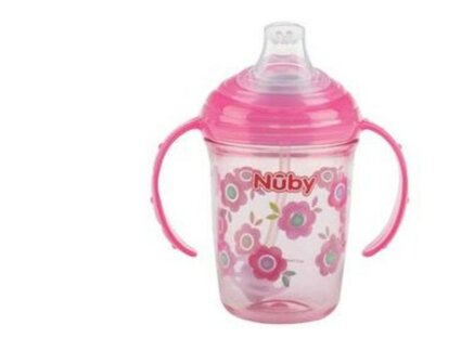 46708 Nuby Antilekbeker Met Handvatten Tritan 240ml Roze 6m+  