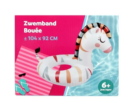 21708 Zwemband Zebra  92x104 cm  6+