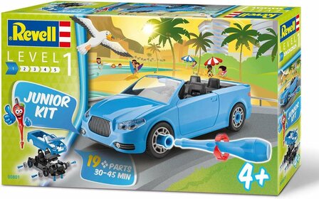 00801 Revell Roadster blauw Junior kit 1:20