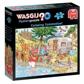 05348 Jumbo Puzzel wasgij Mystery6 Camping Commotion 950 stukjes