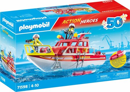 71598 PLAYMOBIL Action Heroes 50YR Brandweerboot
