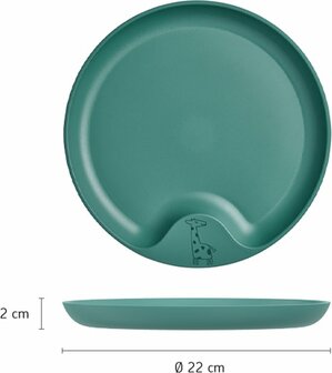 09986 Mepal Mio kinderbord  Magnetronbestendig  Met greep  Deep pink
