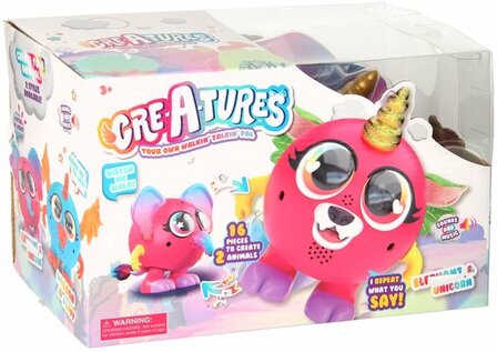 74072 Cre-A-tures Wandelend en Pratend Maatje Olifant &amp; Unicorn  