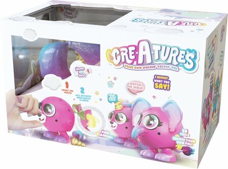 74072 Cre-A-tures Wandelend en Pratend Maatje Olifant &amp; Unicorn  