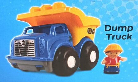 21664 Toy Bricks Blauwe Kiepwagen Blokkenset 8 Delig 18m+ 