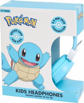 30030 Pokemon Squirtle Kinderkoptelefoon Volumebegrenzing Verstelbaar 3-7 jaar  