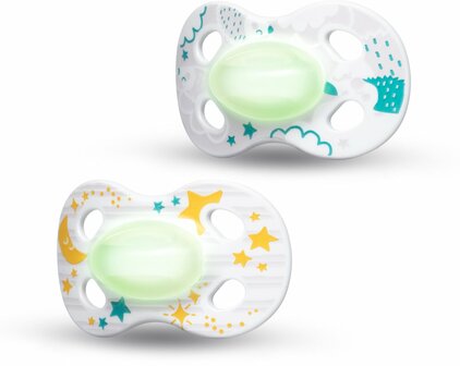 76947 Medela Baby Fopspeen Night&amp;night 0-6m Unisex Duo