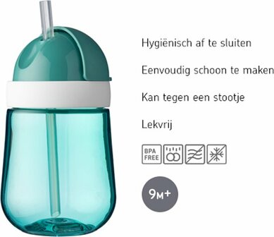 93270 Mepal Mio rietjesbeker 300 ml  Deep blue