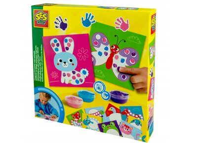 10174 SES Vingerverfkaarten Schattige Dierenset Creative 1+  