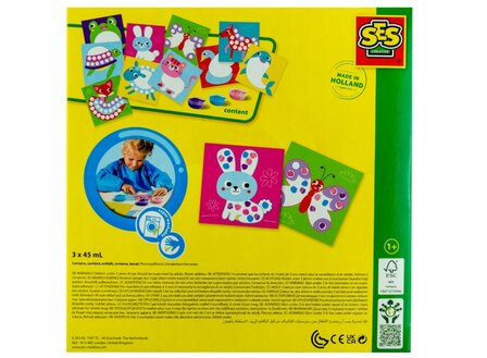 10174 SES Vingerverfkaarten Schattige Dierenset Creative 1+  