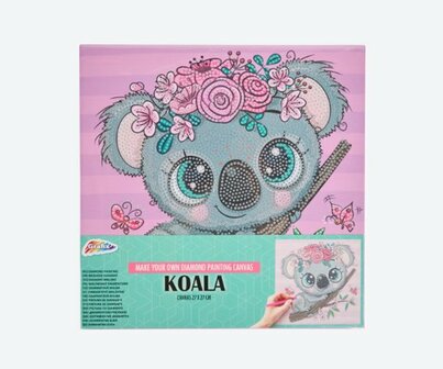 41817 Diamond Painting-Canvas Board Koala Parteile 27x27 cm  