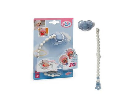 38686 BABY born Magisch speentje met clip Blauw