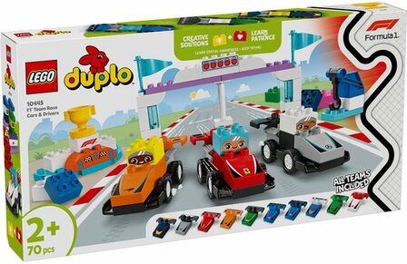 10445 LEGO DUPLO Stad F1&reg; team racewagens en coureurs