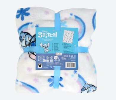 41550 Disney Stitch Fleeceplaid 130&times;160 cm Superzacht Polar Fleece Deken
