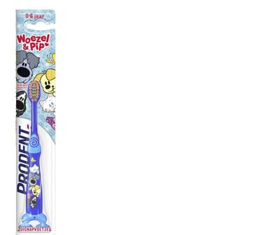 77017 Woezel en Pip Kinder Prodent Tandenborstel Blauw Soft 0-6 maanden