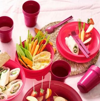 02527 Tupperware Aloha Beker Cerise