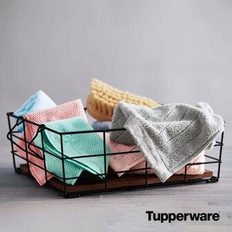 47585 Tupperware Droogdoek 2 stuks 1xGrijs, 1xRoze