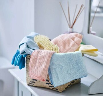 47585 Tupperware Droogdoek 2 stuks 1xGrijs, 1xRoze