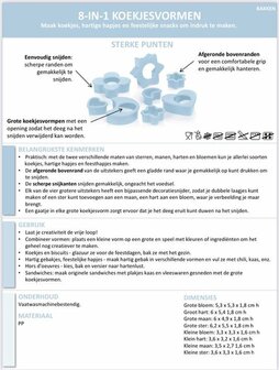 47578 Tupperware Koekjesvormpjes 8 stuks
